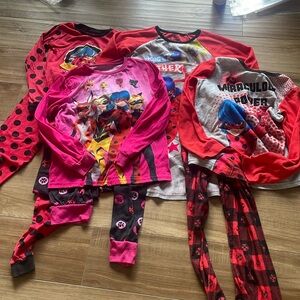 Bundle of 4 Miraculous Ladybug Pajama's size 10-12